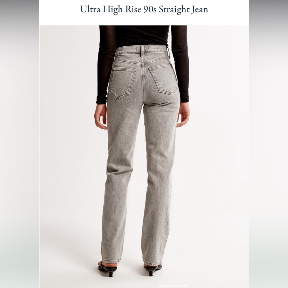 Abercrombie and Fitch 90s ultra high-rise gray jeans size 0L